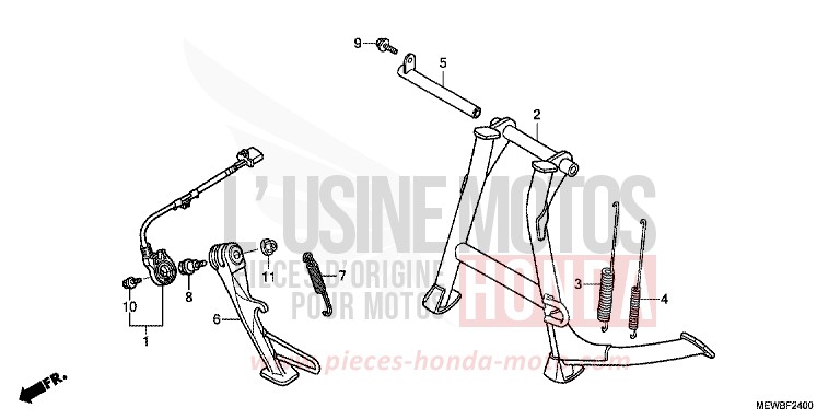STAND for Deauville ABS PEARL CONCOURS BLACK (NHA65) from 2011